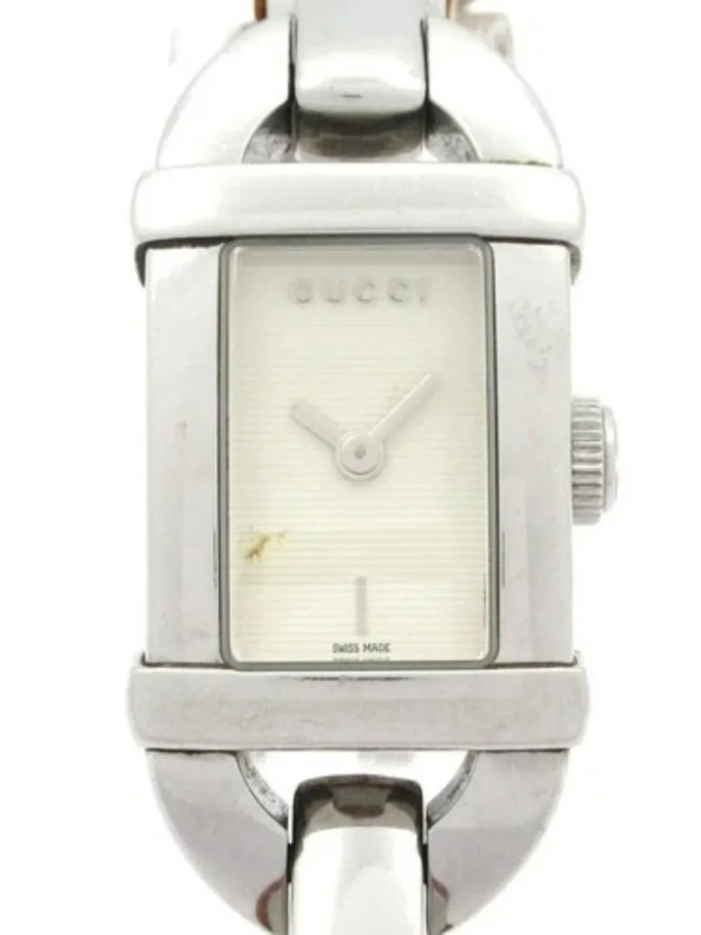 GUCCI Bamboo 6800L 0****** Brown Silver Women's Wrist Watch